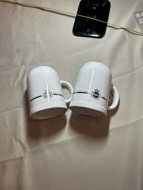 Set of 2 Warsteiner 0.5L Ceramic Beer Mugs by Rastal